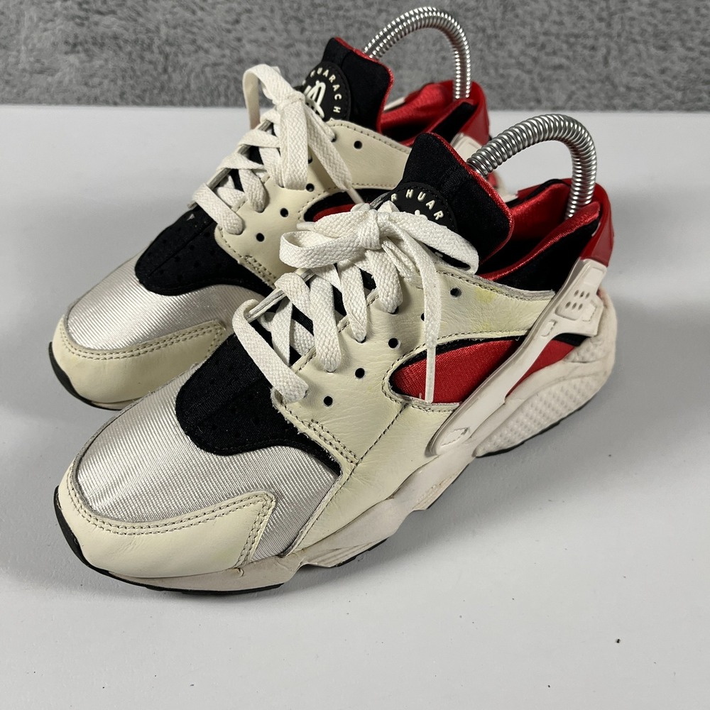 Nike Air Huarache Sail Bred Running Sneakers Womens US 6.5 White Red DH4439-103
